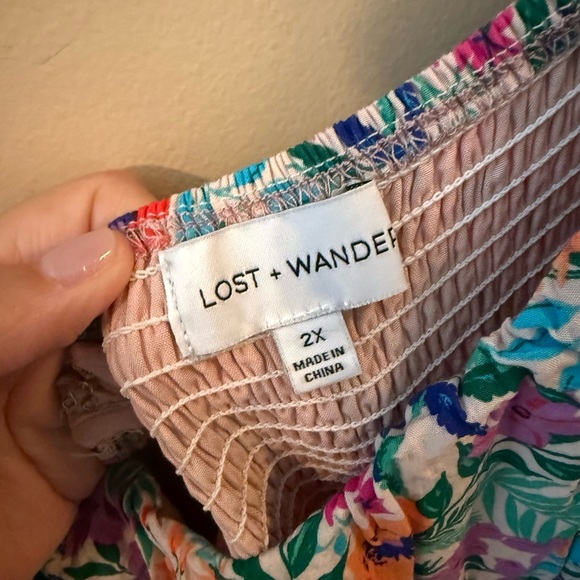 Lost + Wander Summer Floral Print Puff Sleeve Midi Dress - Picture 4 of 9